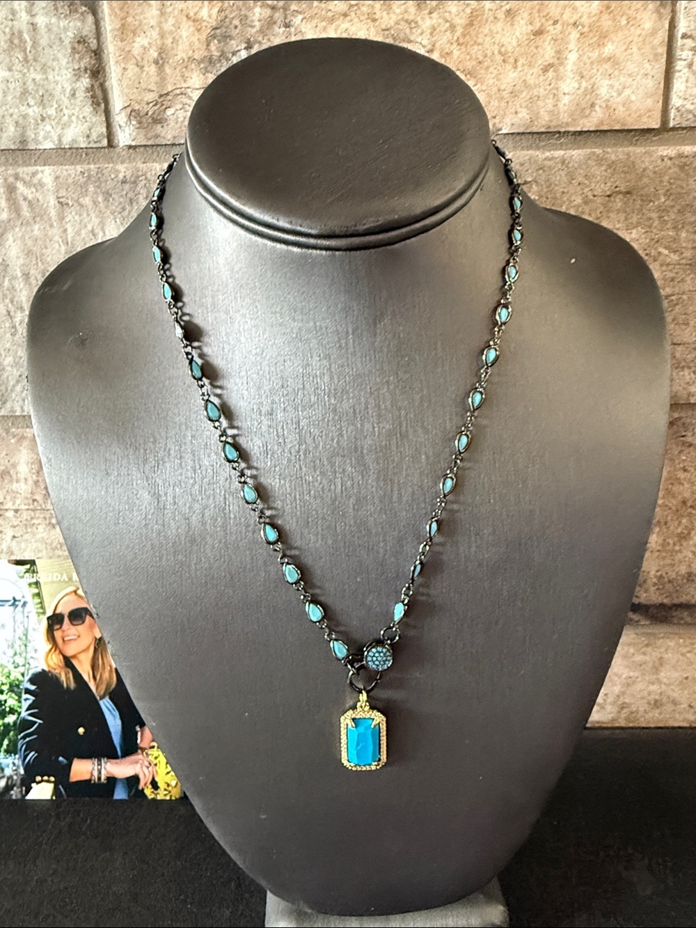 Freida Rothman Turquoise Pendant Necklace